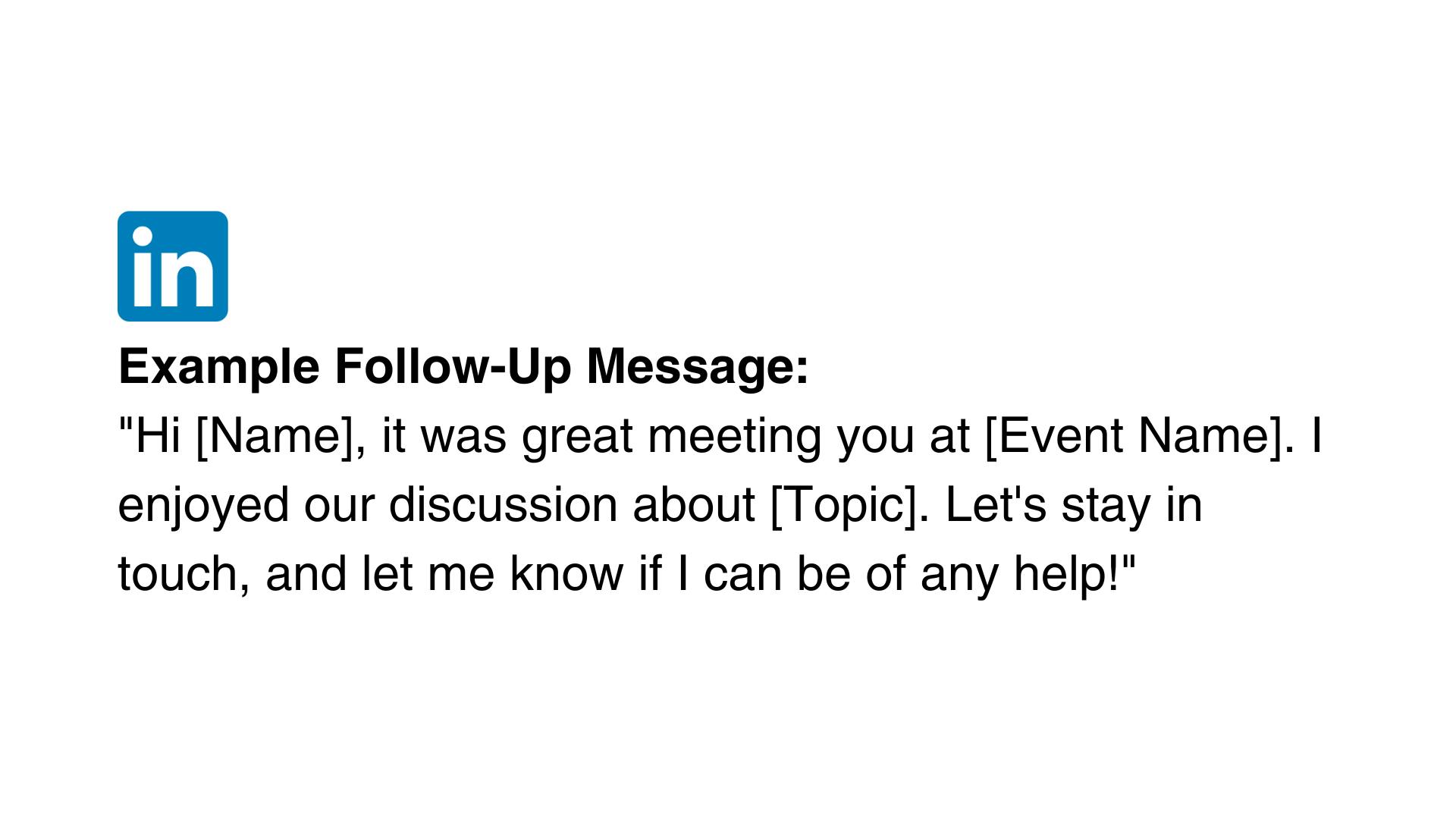 linkedin follow up message