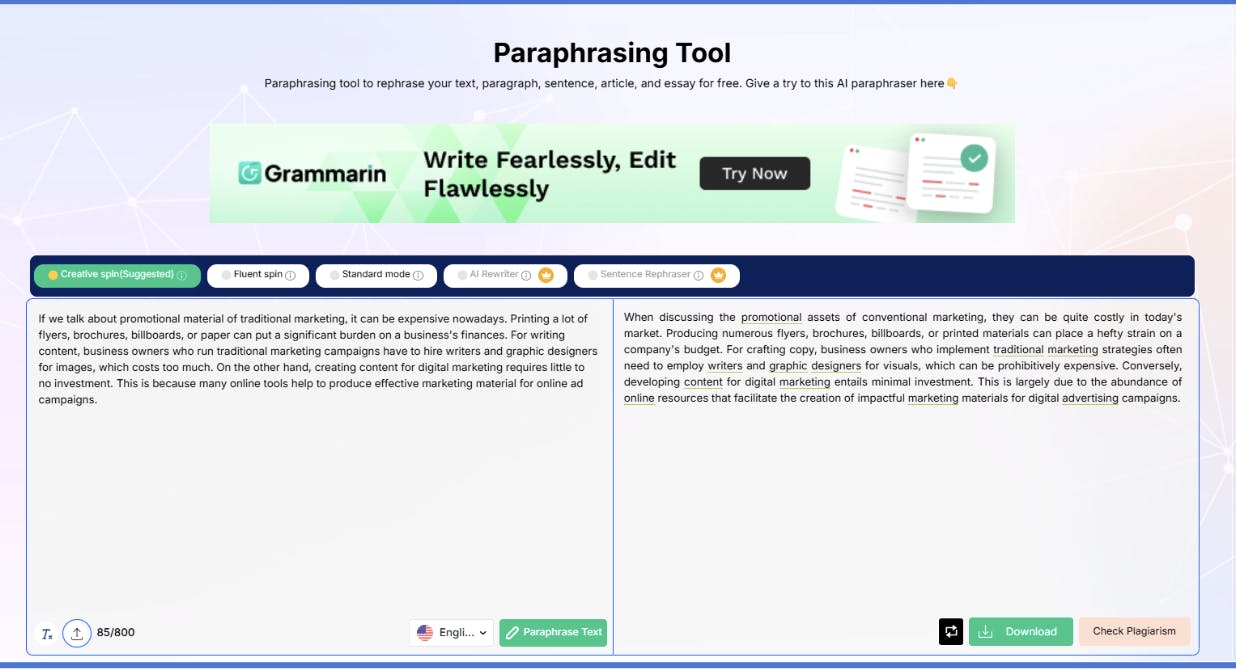 paraphrasing tool