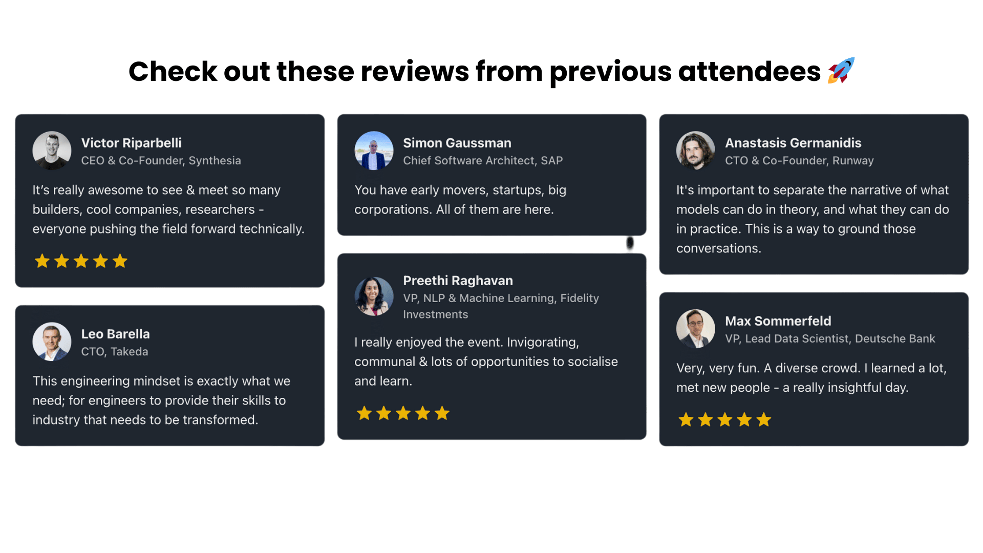 Chief AI Officer Summit User reviews