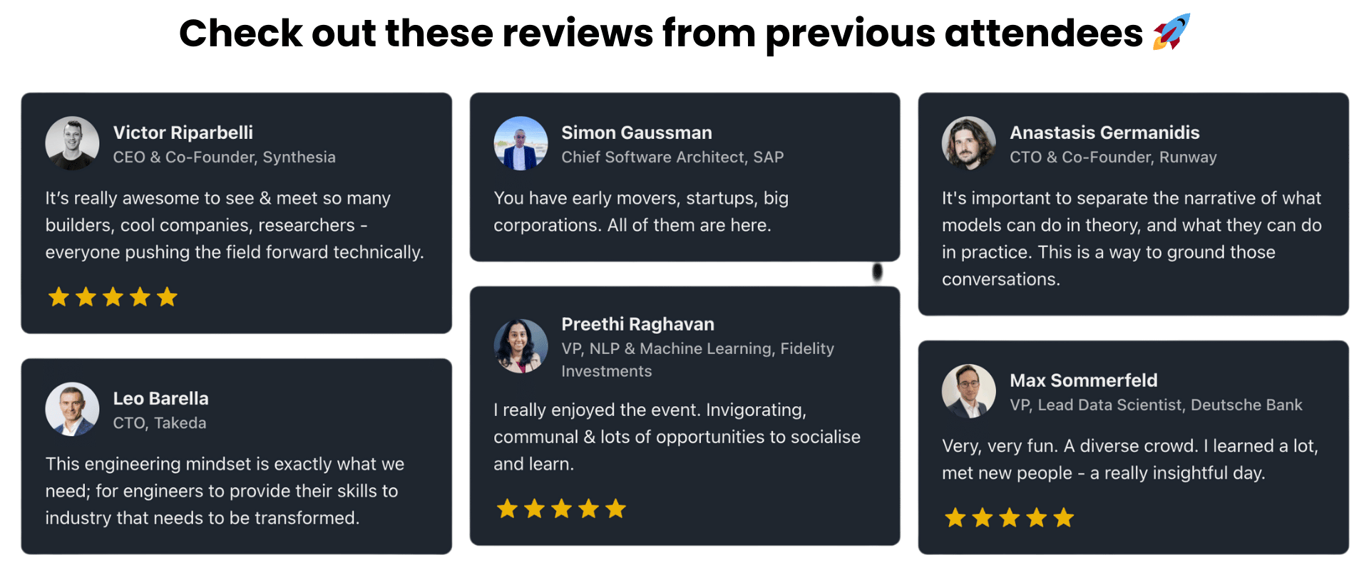 Chief AI Officer Summit User reviews