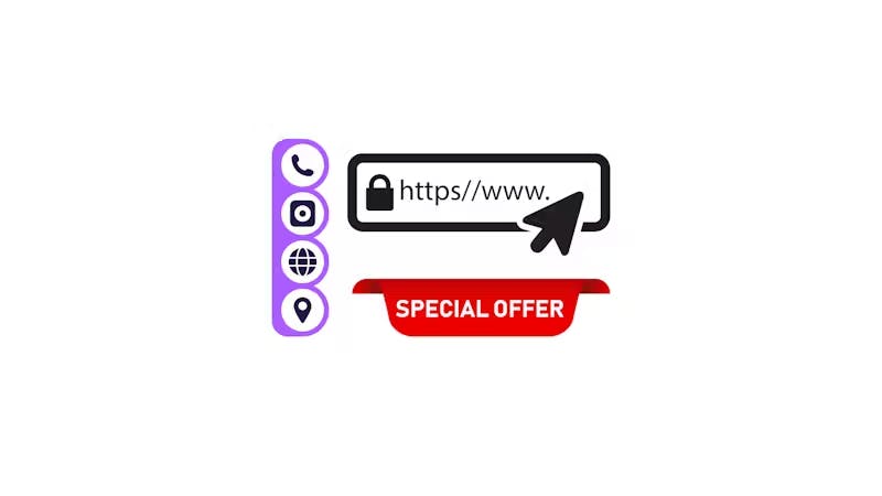 URL de sitios web, ofertas