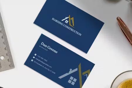 Minimalistic design - best construction business cards