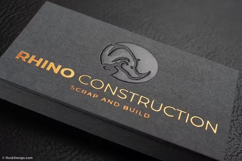 Unique materials -  best construction business cards