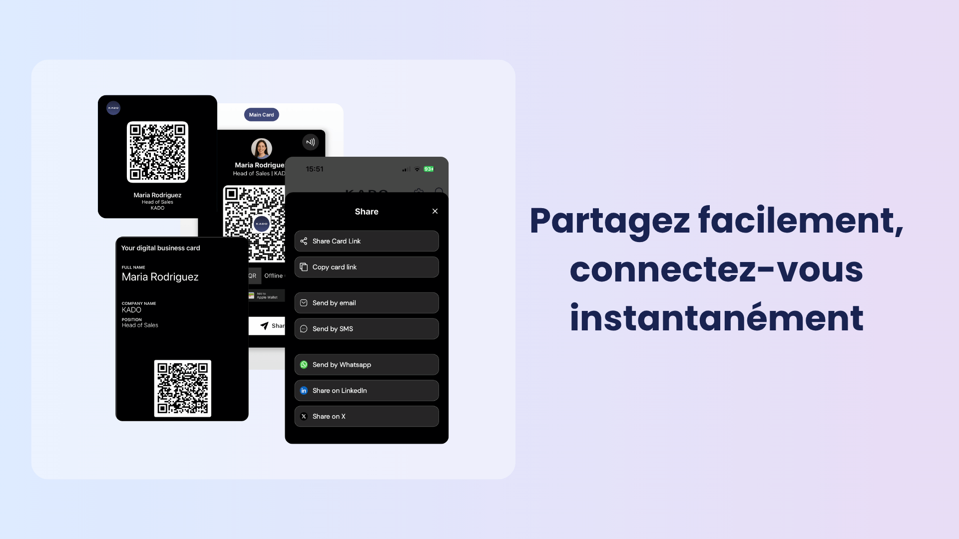 Partagez facilement, connectez-vous instantanément