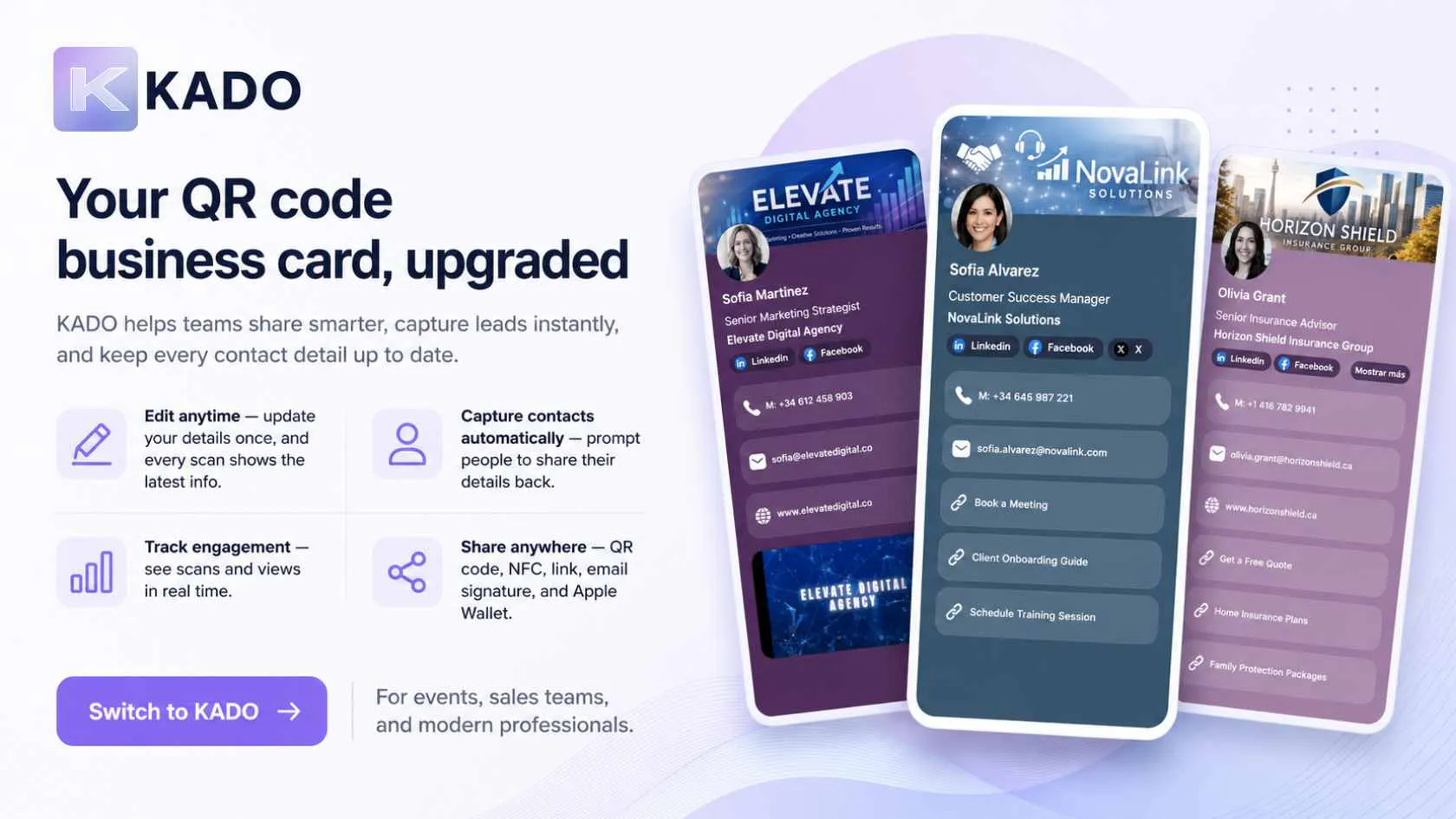 KADO QR Code business card promo banner