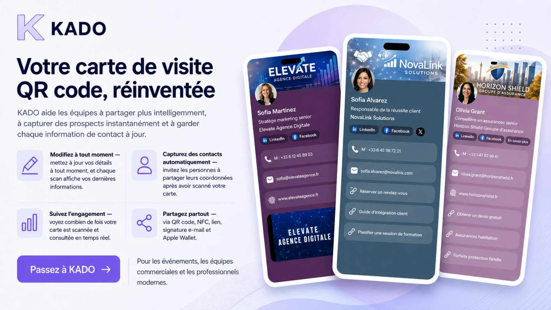 Carte de Visite QR Code KADO 