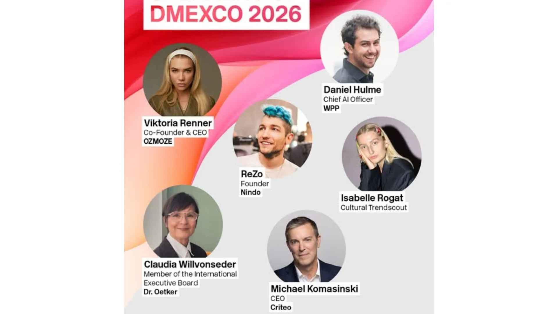 Confirmed speakers at the DMEXCO 26 event