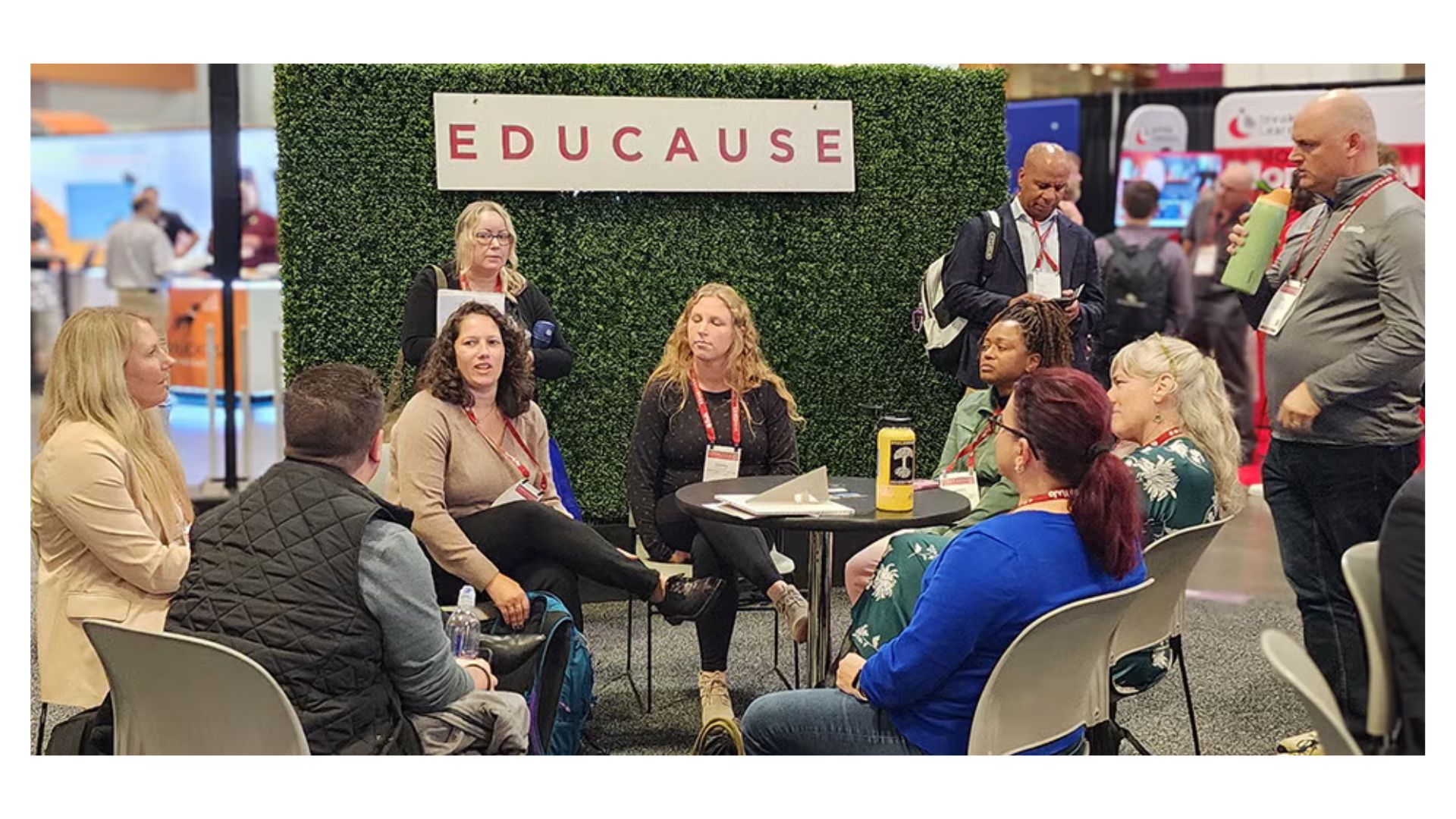Attendees participating in a panel discussion 