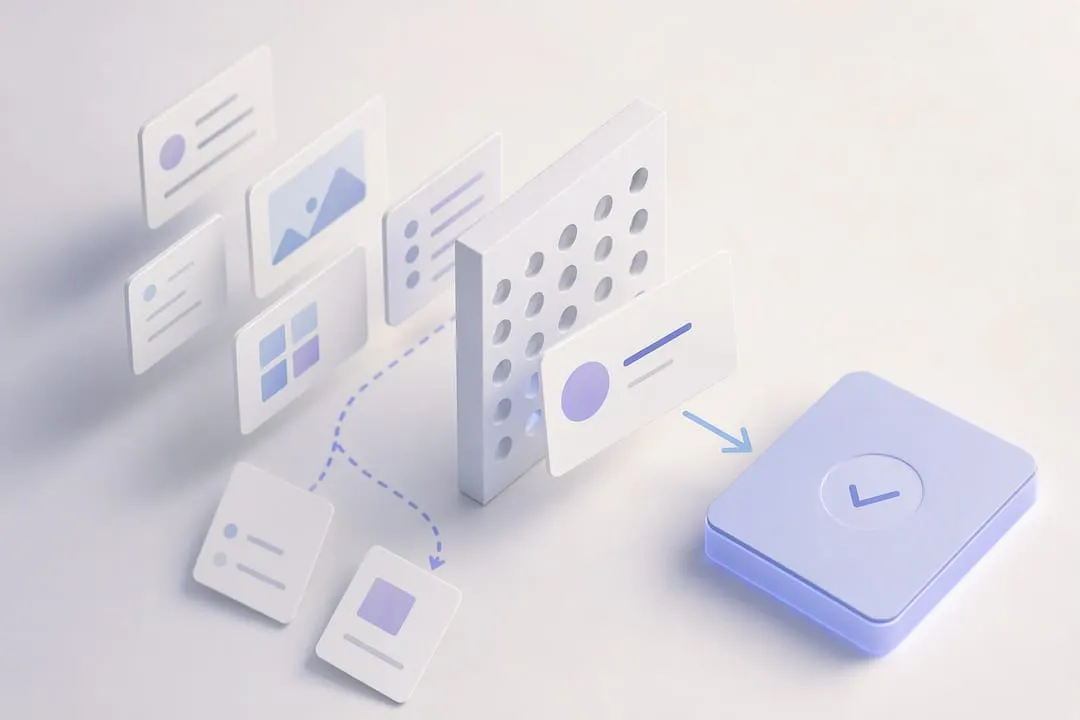Illustration of simplifying a digital business card