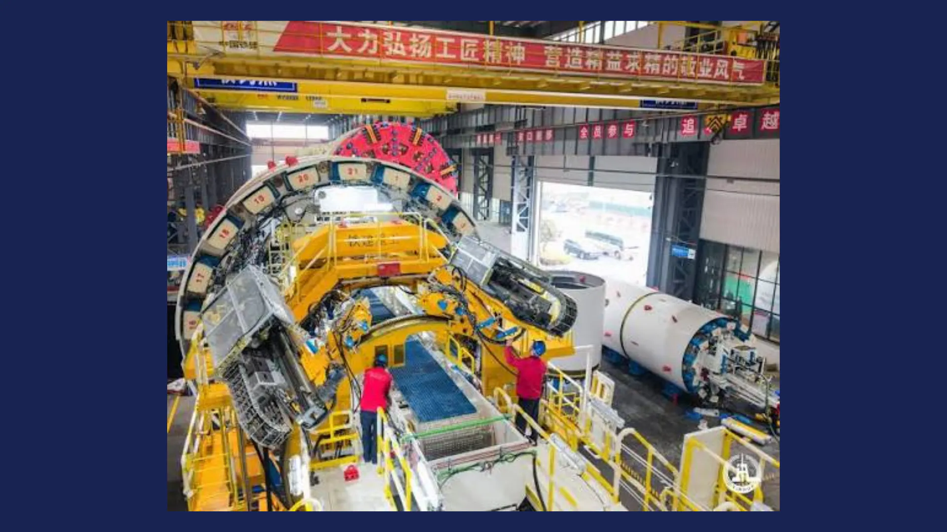 Tunnel with engineers at work
