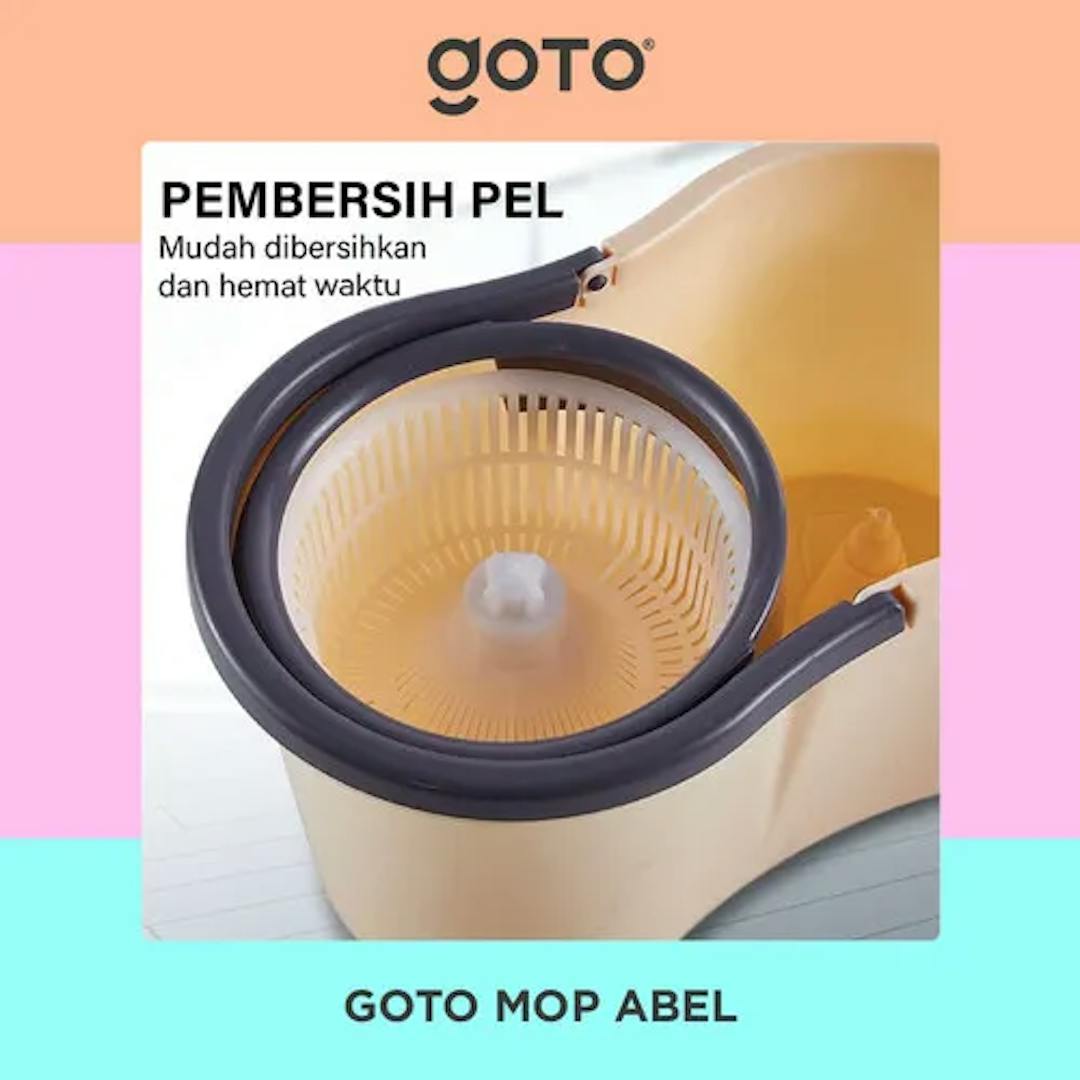 GOTO Mop Abel - Alat Pel 2-in-1 untuk Mengepel dan Mengeringkan Lantai