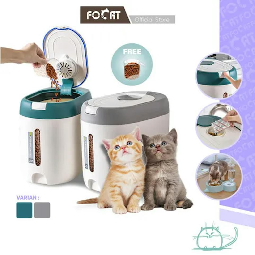 Pet Food Storage | Tempat Penyimpanan Makanan Kucing/Anjing - Desain Stylish dan Fungsional