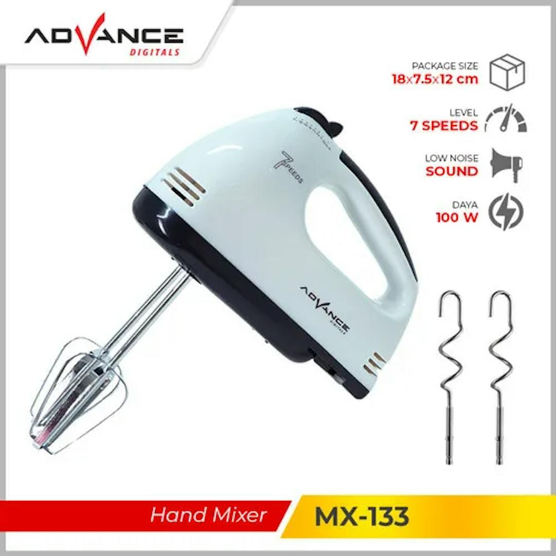 Hand Mixer MX-133 dengan pengaturan kecepatan mudah