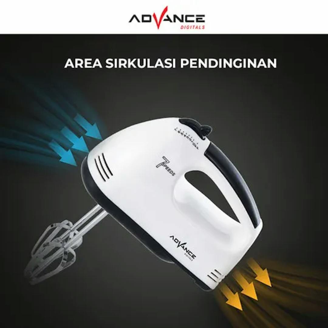 Hand Mixer MX-133 cocok untuk adonan semisolid dan semiliquid