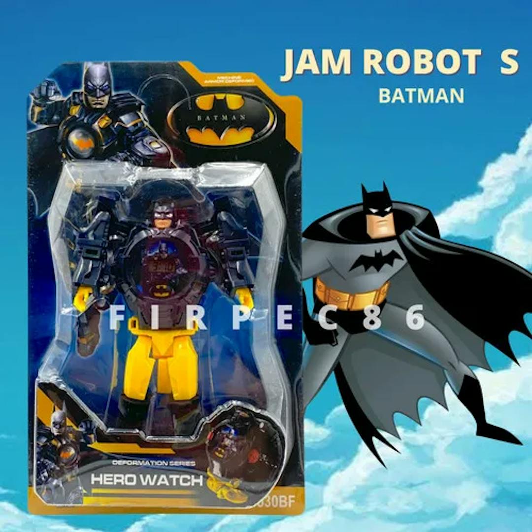 Jam tangan anak digital hitam Batman