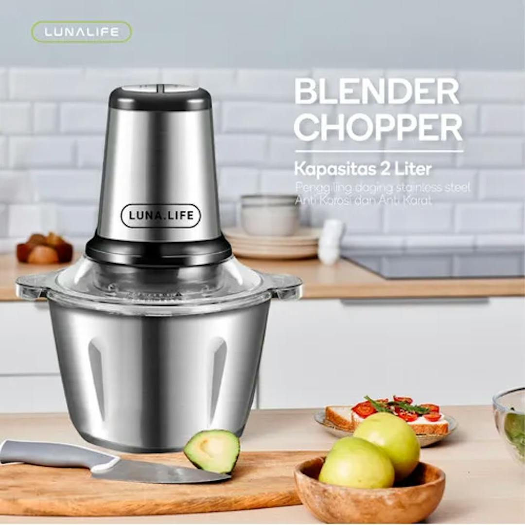 Blender Food Chopper dengan 4 Mata Pisau