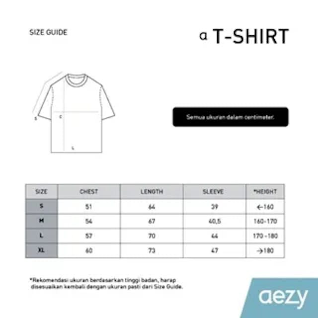 Size Chart No Void Minds AEZY TPF Oversized aT-Shirt - Kaos Polos Pria Premium