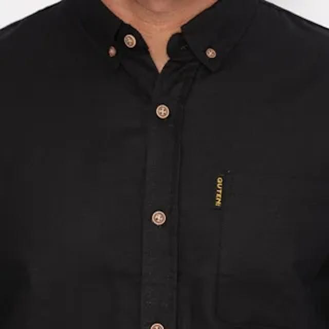 Kemeja hitam premium bahan katun