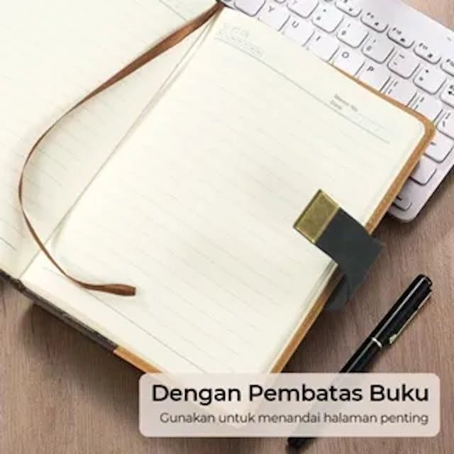 Notebook A5 - Buku Catatan Kulit dengan Kunci Password