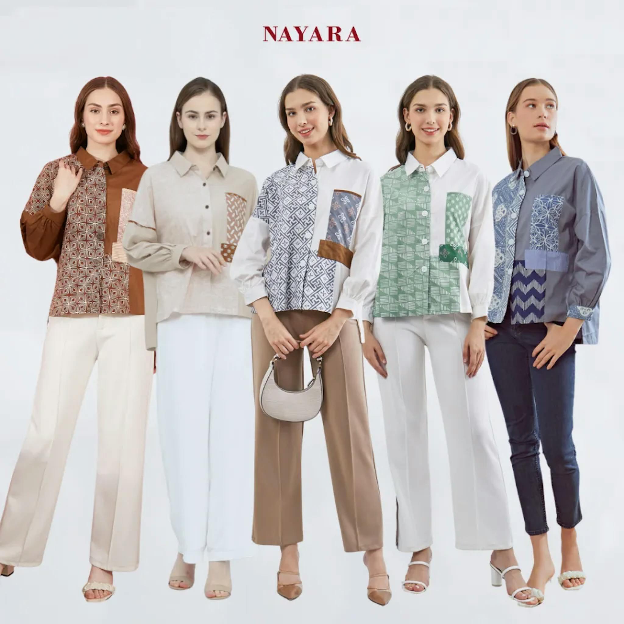 Tampilan gaya modern dengan blouse Nayara.