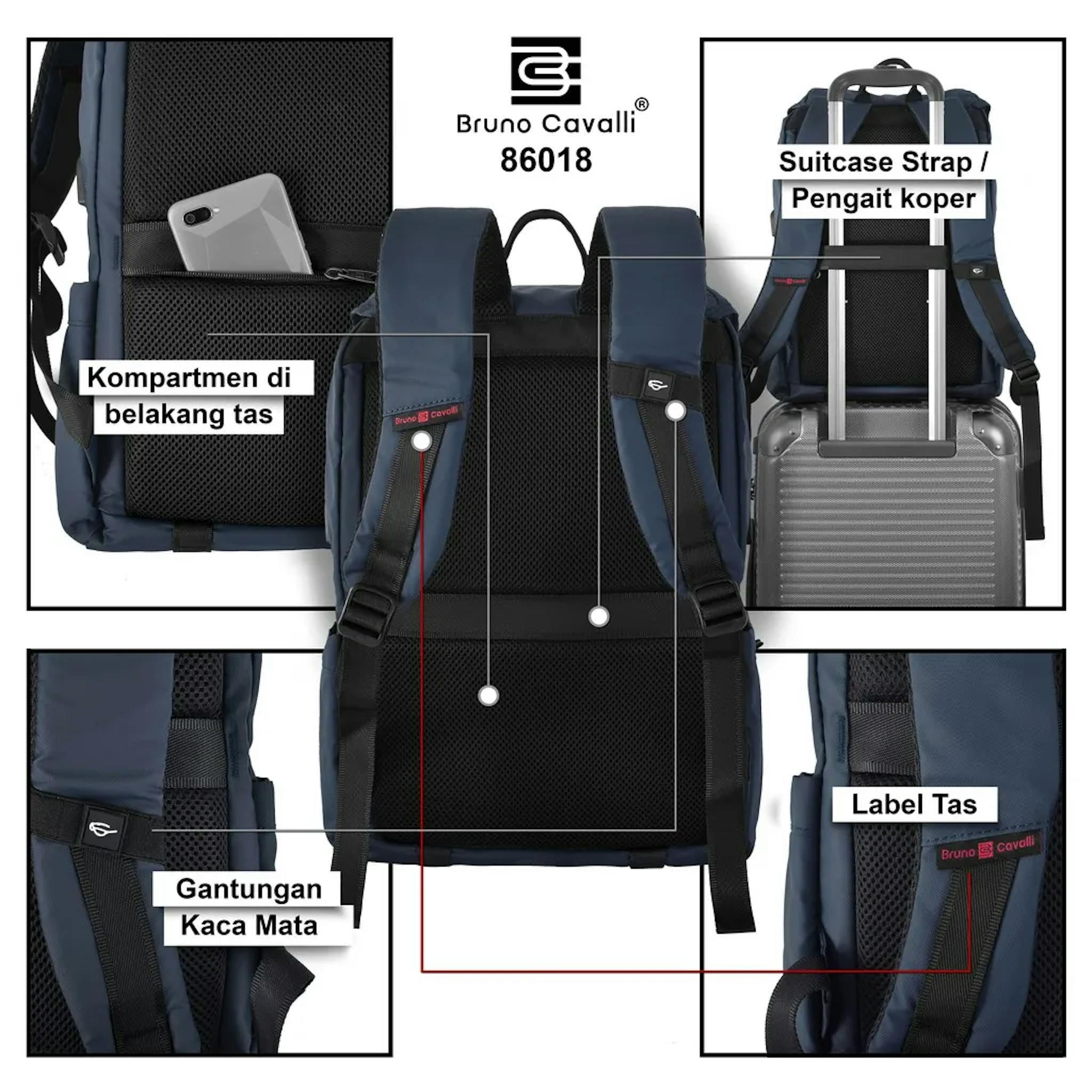 TTas Ransel Laptop Bruno Cavalli GENO 2 86018 dengan Port USB