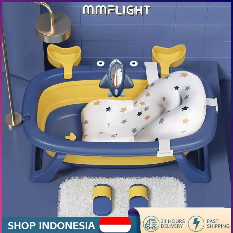 Mmflight Bak Mandi Bayi Lipat - Portable Baby Bath Tube