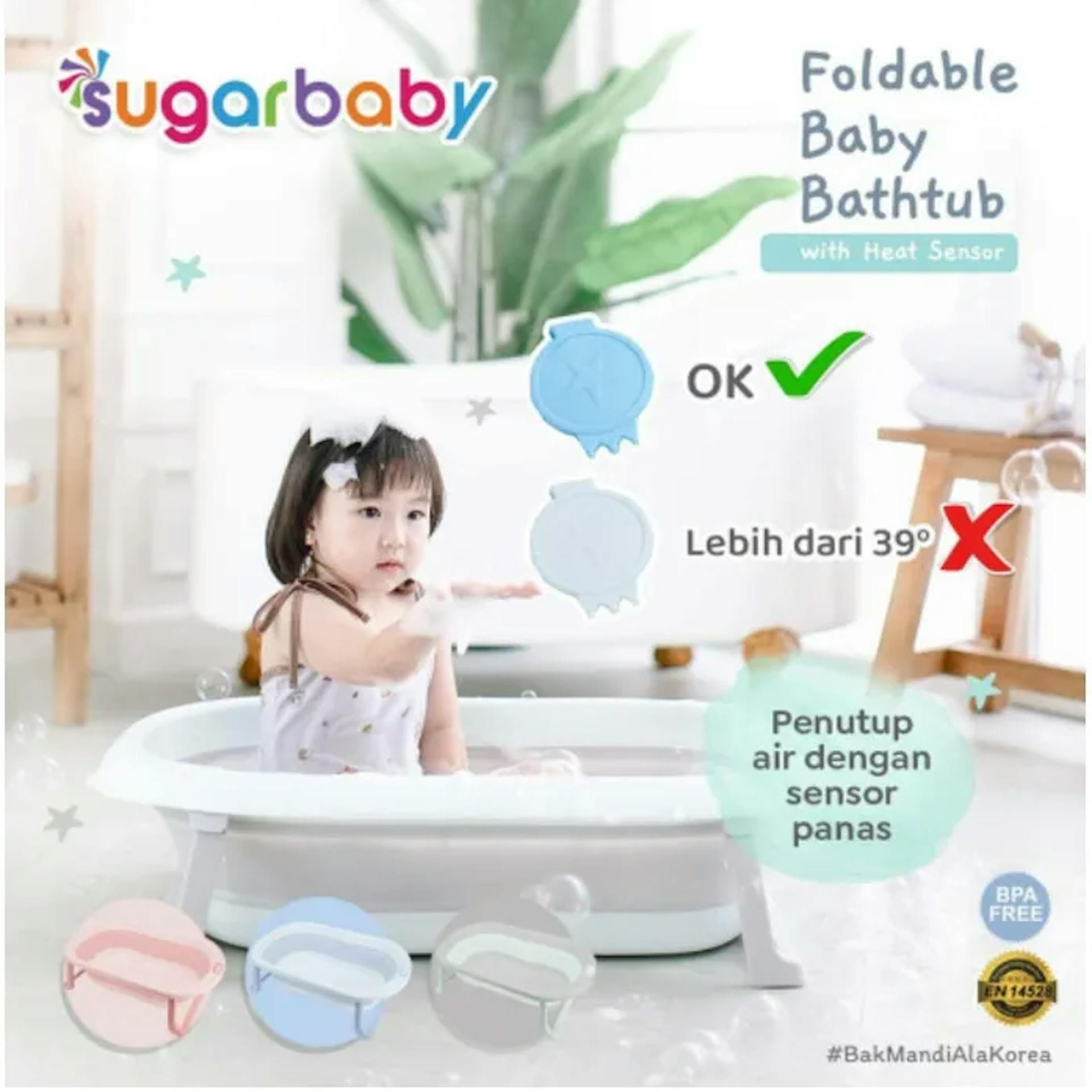 Sugar Baby Baby Bathtub dengan Bantal Tambahan