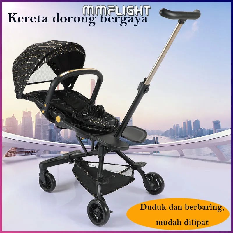 Mmflight Stroller Baby - Kereta Dorong Bayi 2 Arah Lipat Praktis