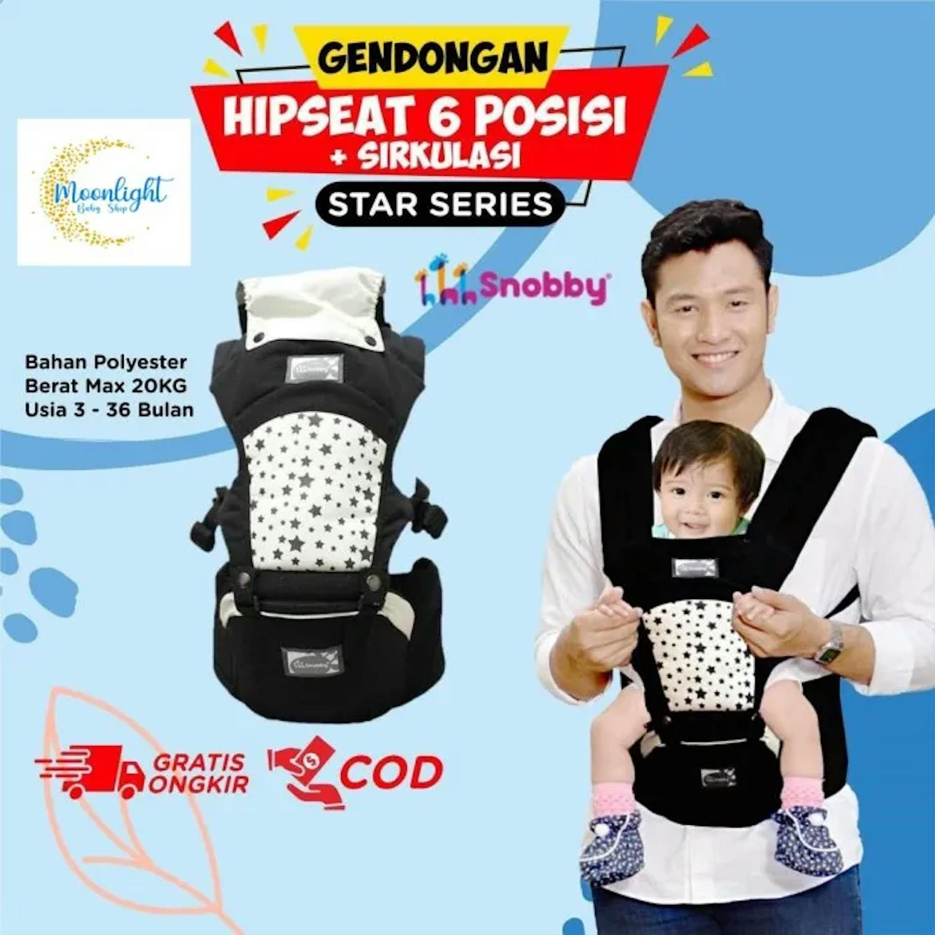 Gendongan Bayi Snobby HIPSEAT yang Ergonomis