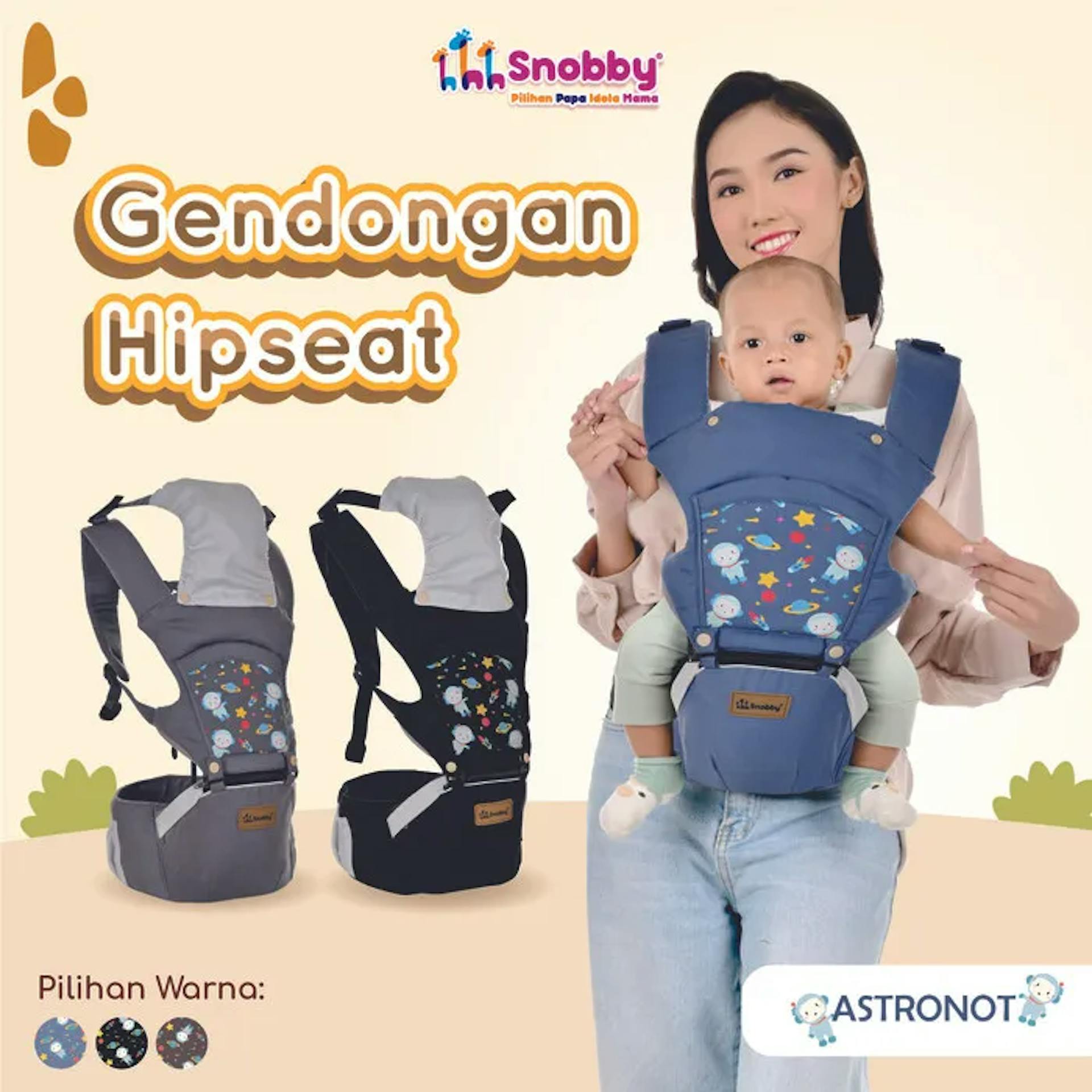 Gendongan Bayi Snobby HIPSEAT untuk Kenyamanan Si Kecil