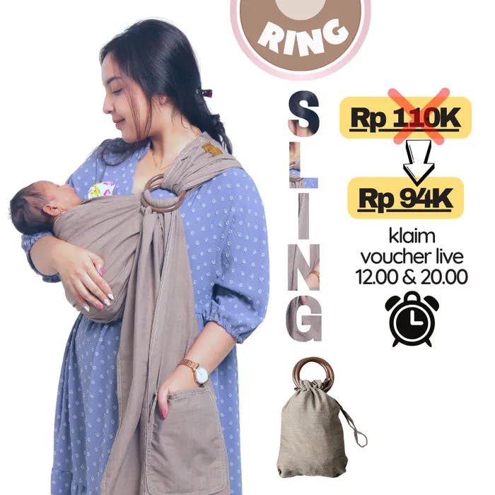 Nyaman dan Aman dengan Ring Sling Bamboo Cuddle Me