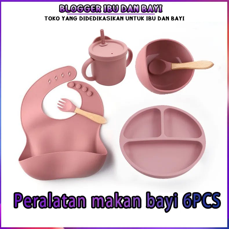 Set Peralatan Makan Silikon Bayi