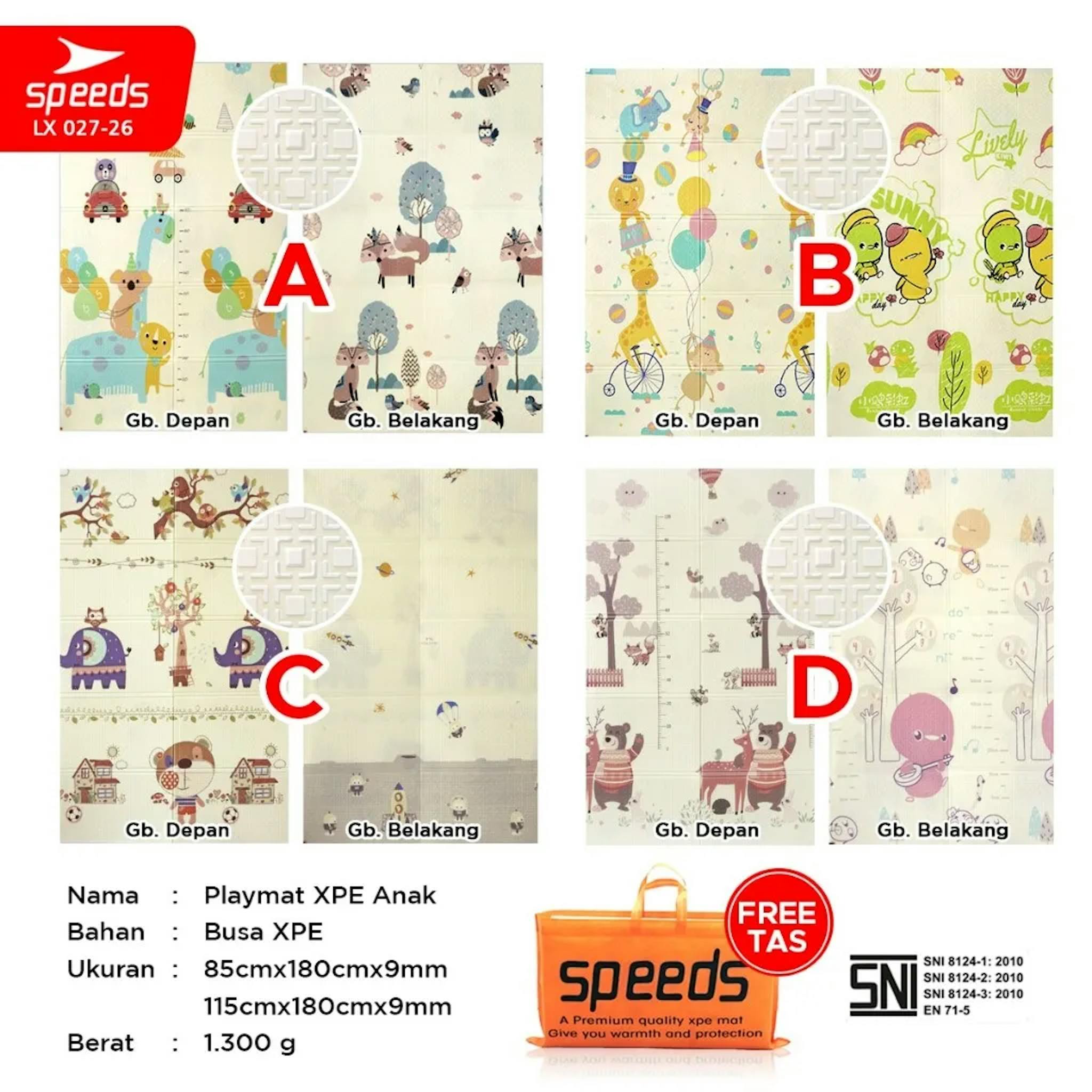 Playmat Karpet Lipat Bayi SPEEDS 115x180cm