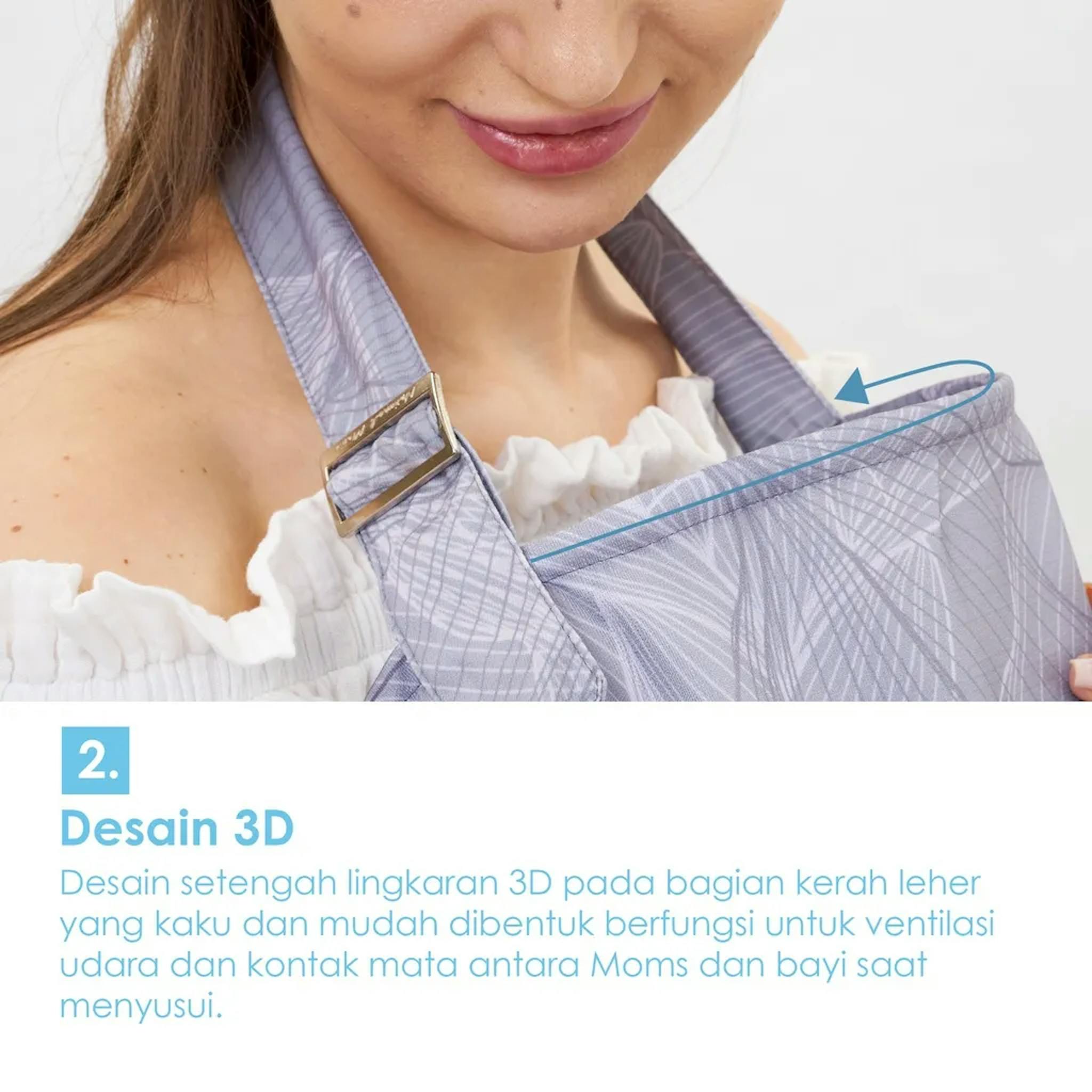 Apron Menyusui Natural Moms dengan Ventilasi 3D