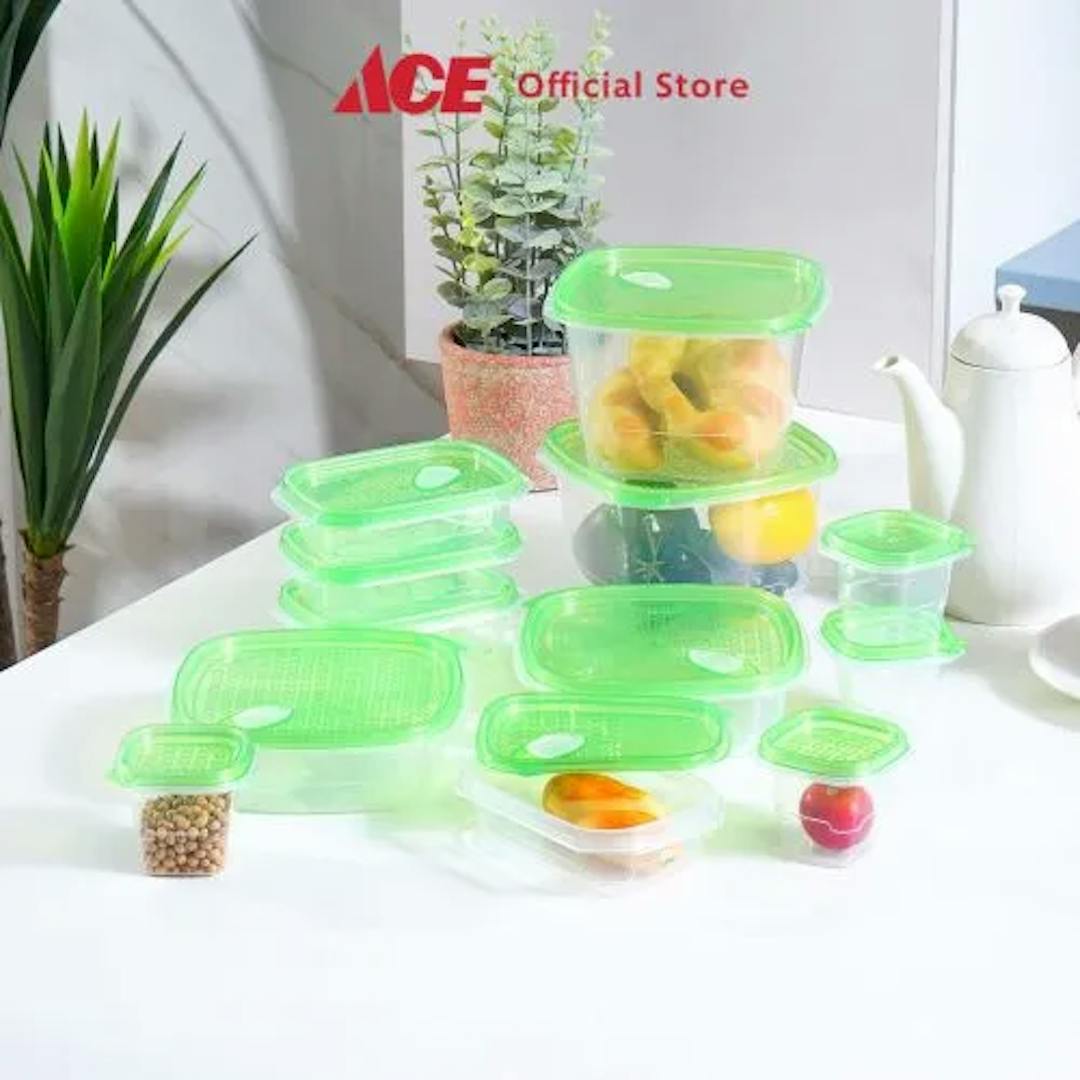 Ace Kris Food Container Set 24 Pcs - Warna Hijau