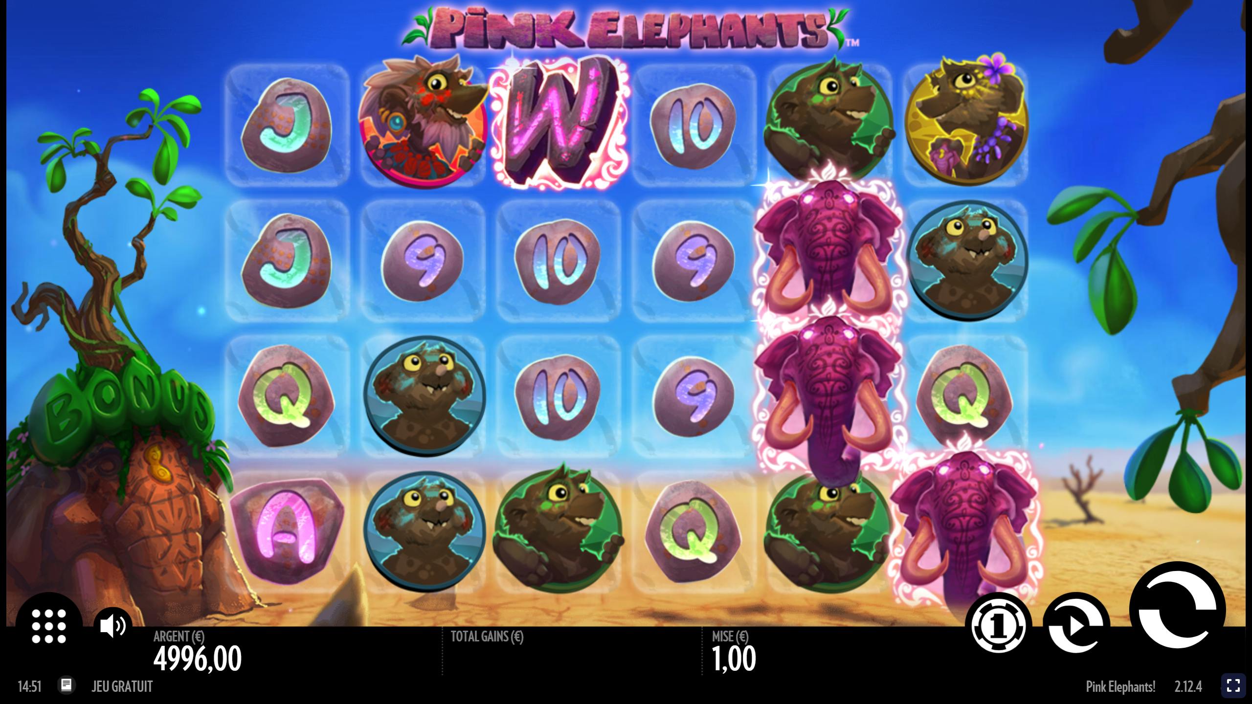 gameplay pink elephants de thunderkick