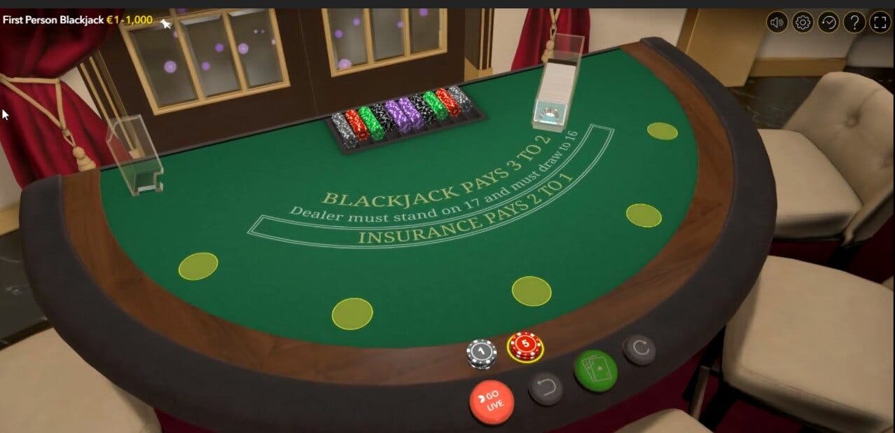first person blackjack gameplay sur cresus casino
