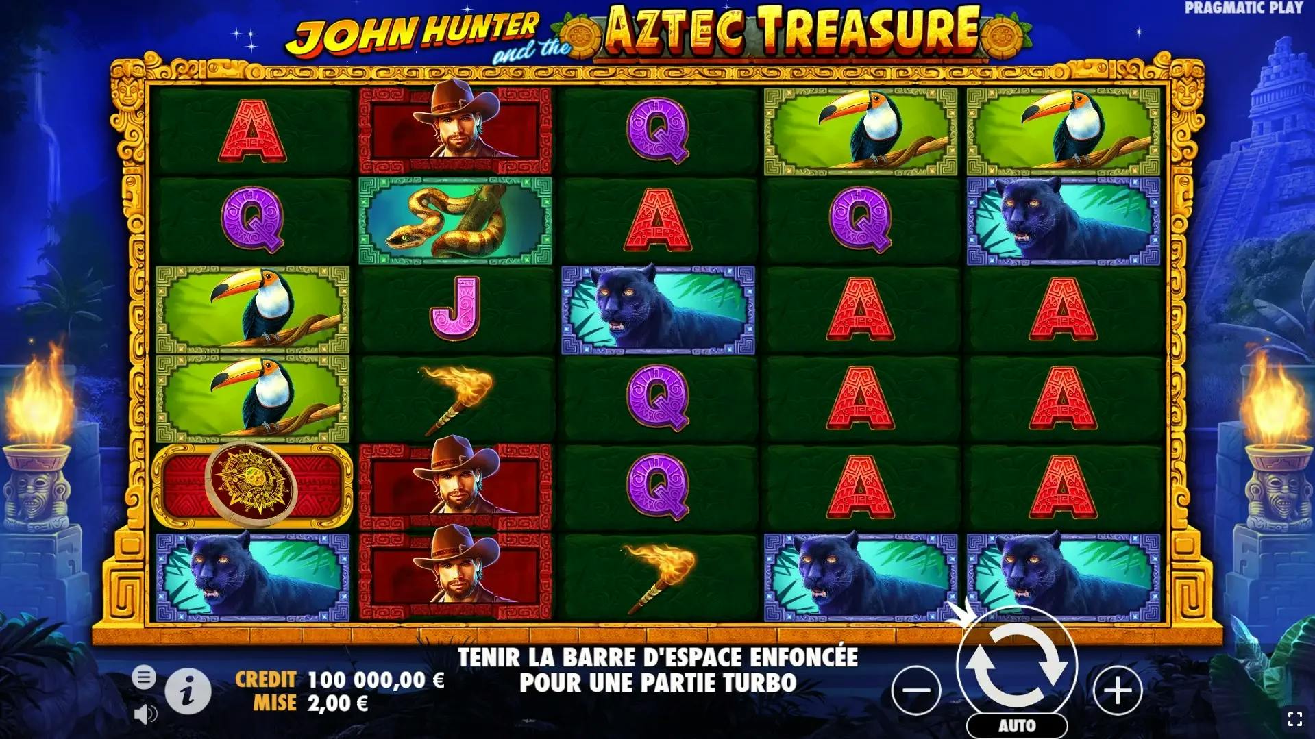 gameplay de john hunter and the aztec treasure de pragmatic play