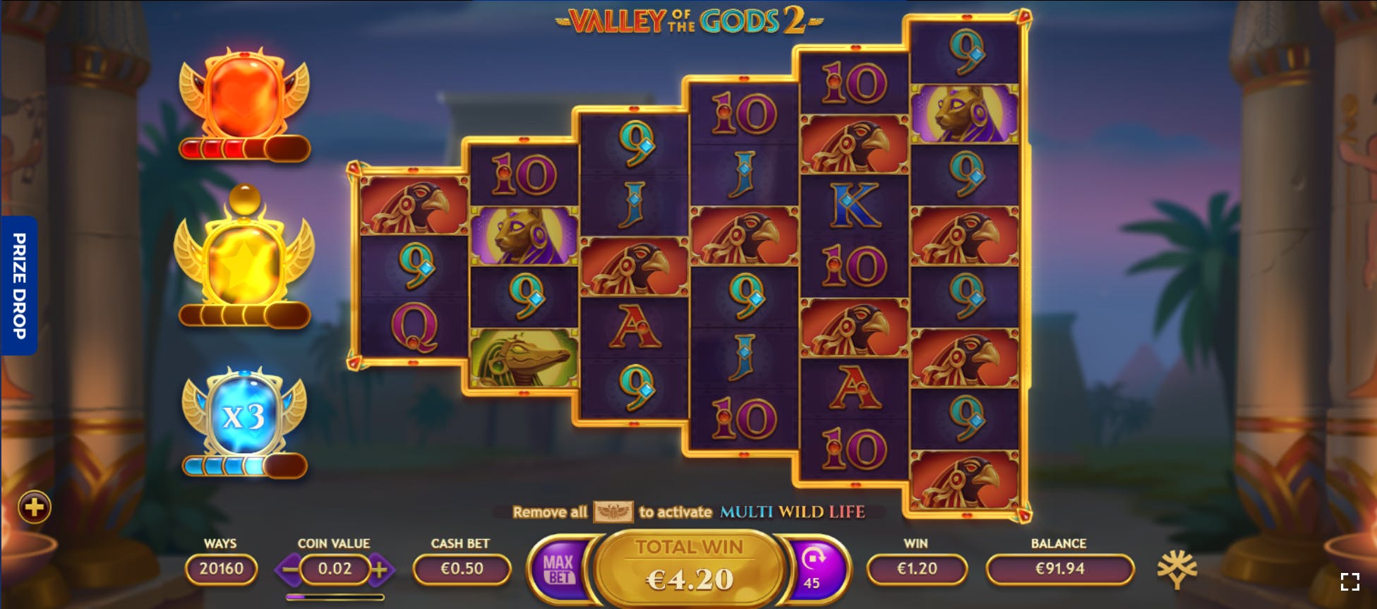 Valley of The Gods 2 FreeSpins Bonus