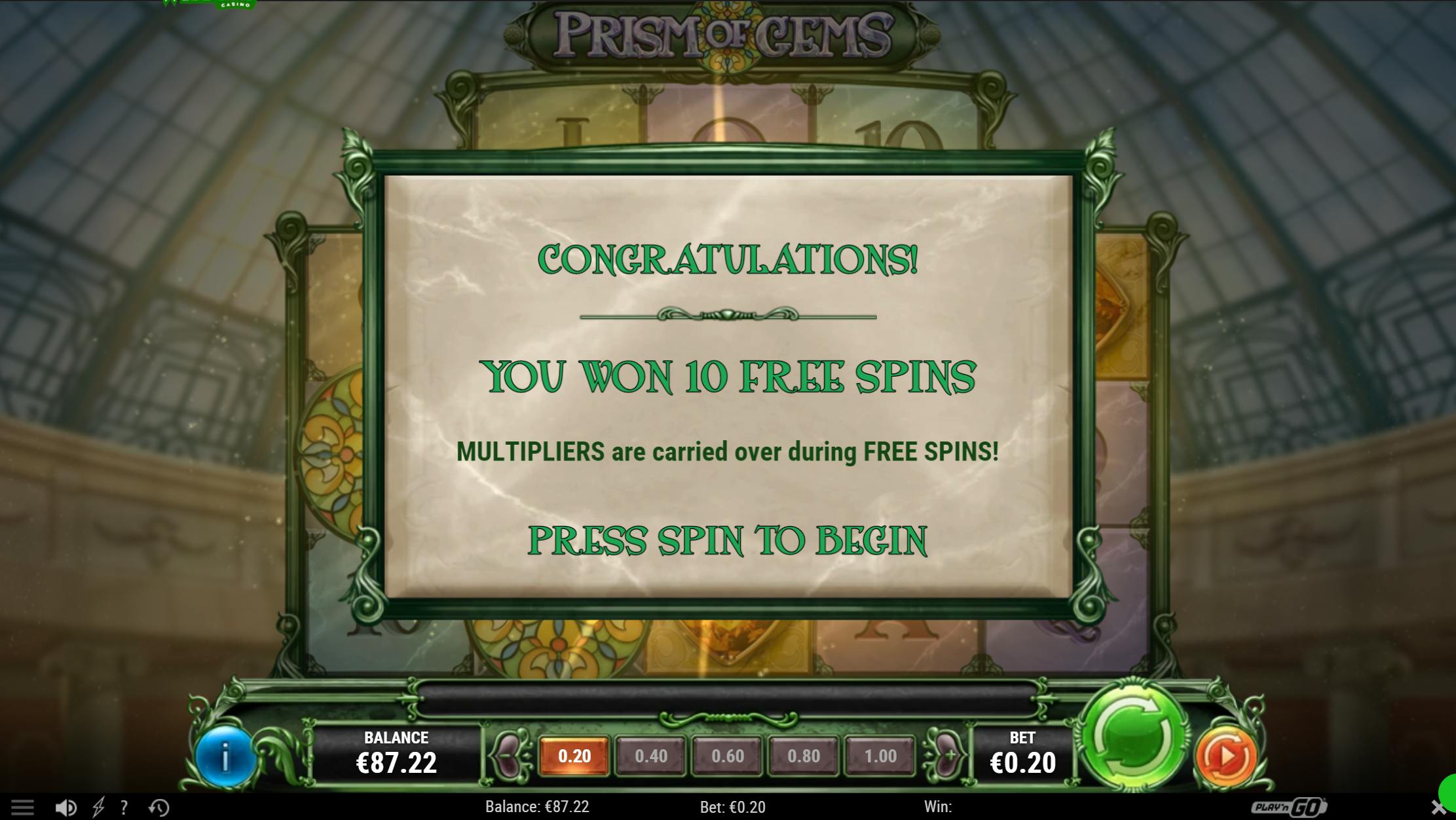 winoui casino bonus sur prism of gems de playngo