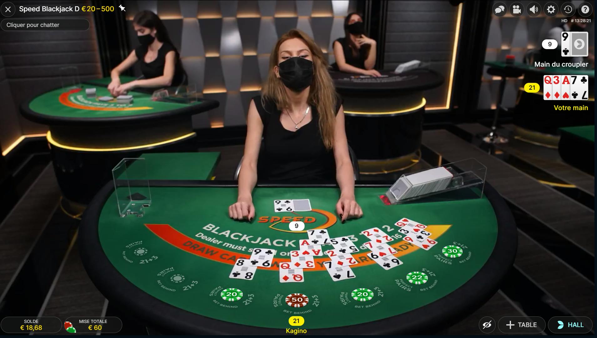Win perfect score blackjack evolution gaming