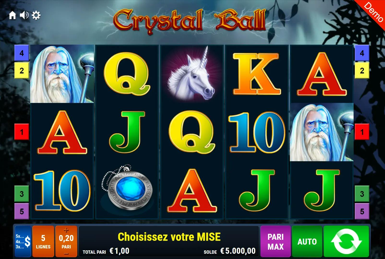 aperçu de la videoslot crystal ball de gamomat