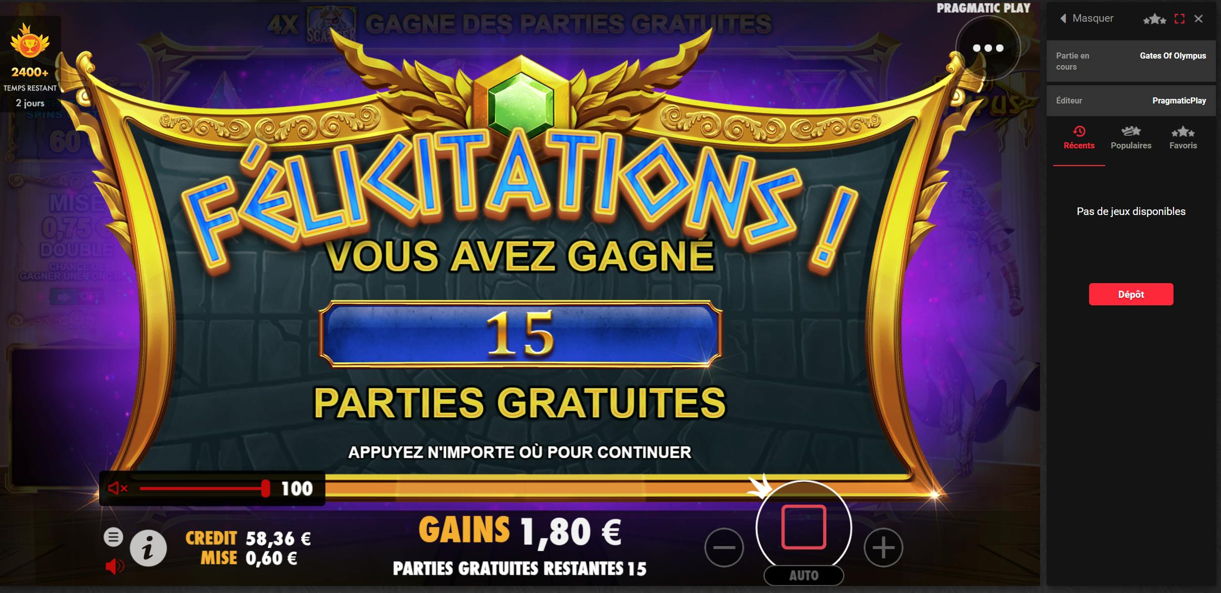 achat de bonus royal rabbit gates of olympus pragmatic play