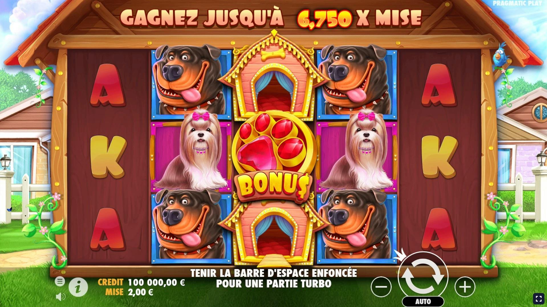 gameplay illustre de the dog house de pragmatic play