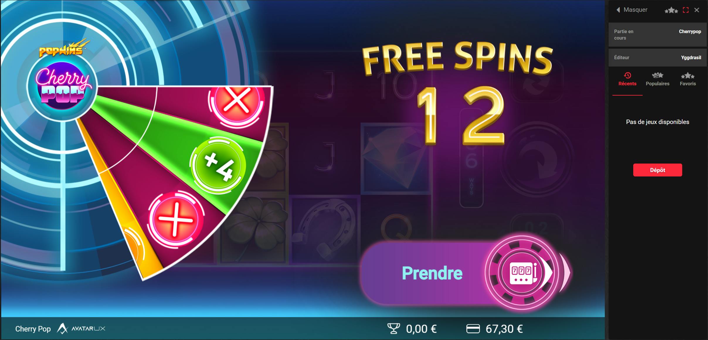 cherry pop gamble bonus