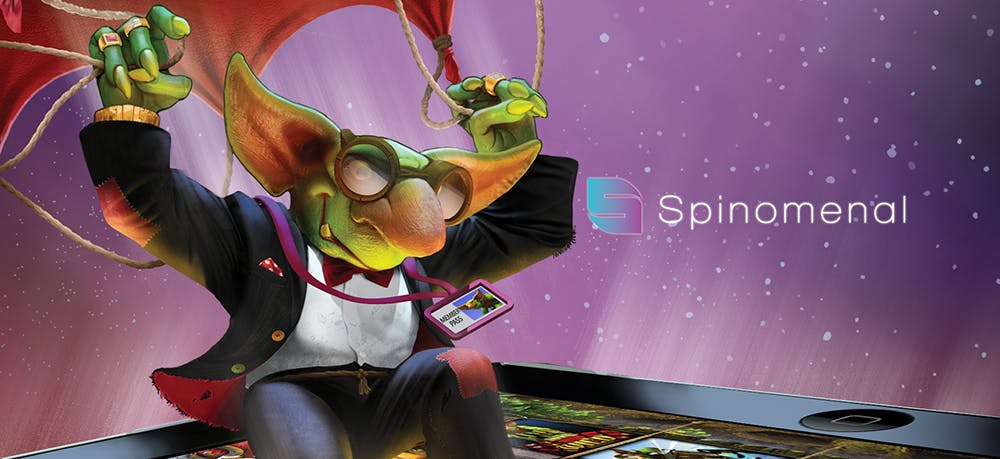 banniere publicitaire hd de spinomenal avec gnome