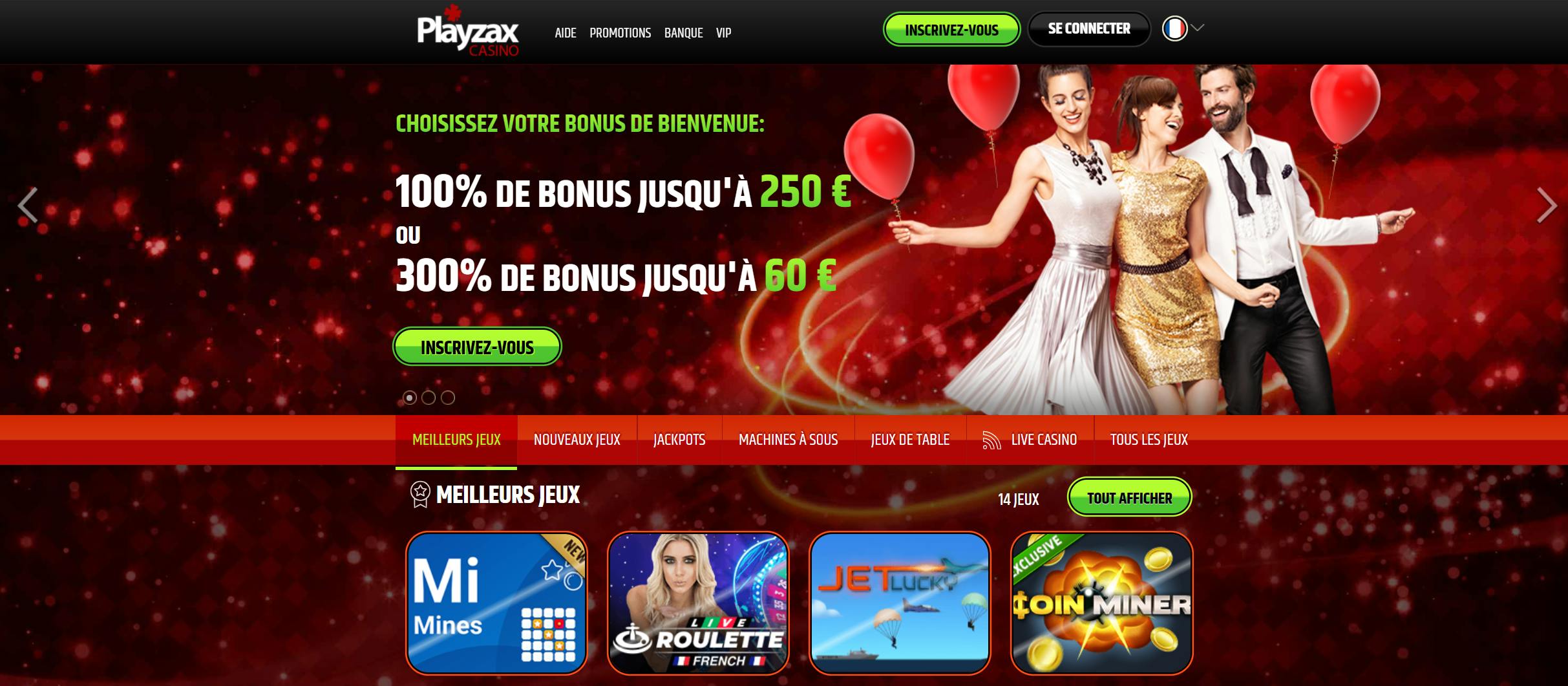 landing page banner playzax