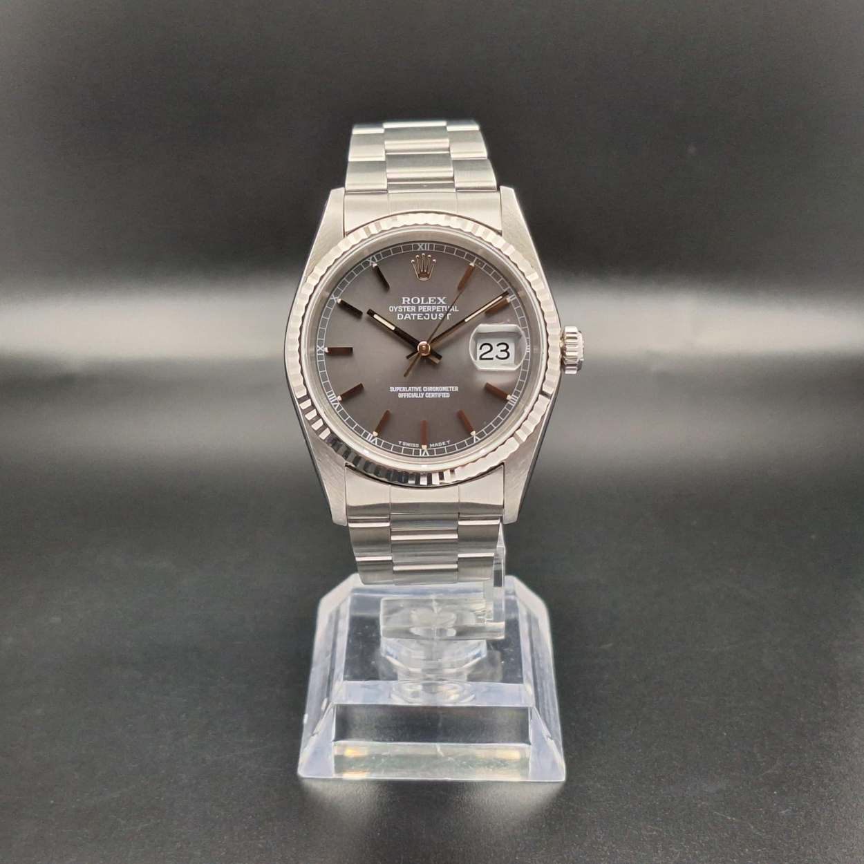 Rolex Datejust mit grauem Zifferblatt