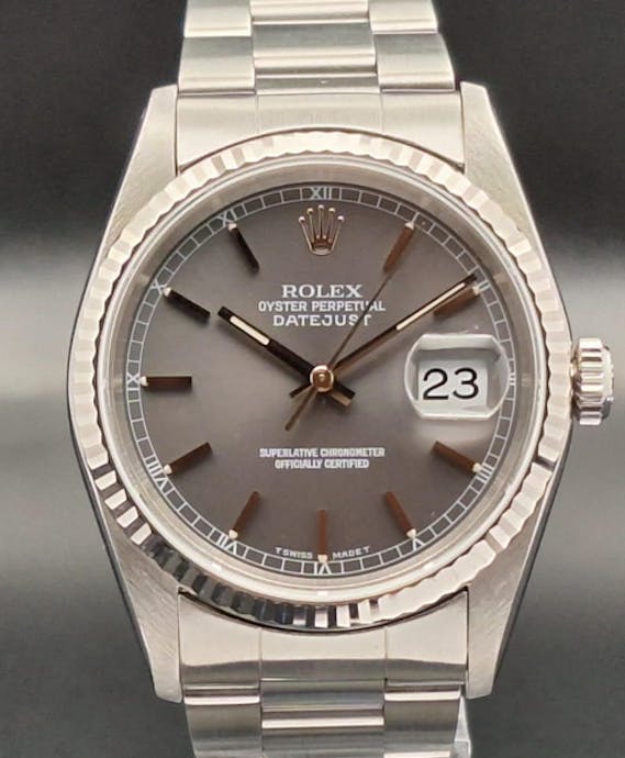 Rolex Datejust mit grauem Zifferblatt