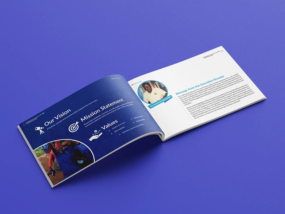 Profile design layout design by Kalaz Media for St. Francis health care services